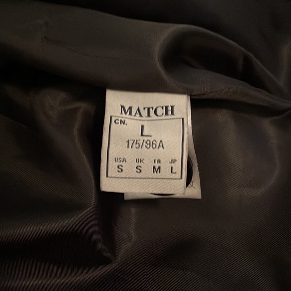 Matchstick Maroon Polyester Long Sleeve Double Breasted Fitted PeaCoat Large - Picture 5 of 5